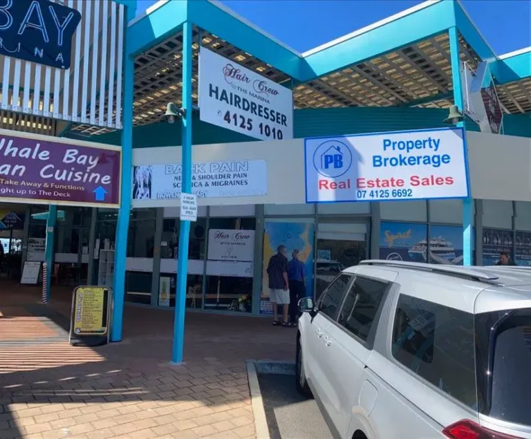 Property Brokerage Sign Whale Bay Marina Urangan Hervey Bay 1 768x635