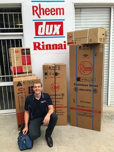 Rheem Dux Rinnai hot brisbane exifed