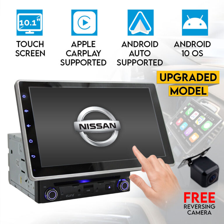 Elinz 10.1 Inches Nissan Android 10 Double 2 DIN In Dash Car DVD Player GPS WiFi Head Unit Touch Screen 768x768