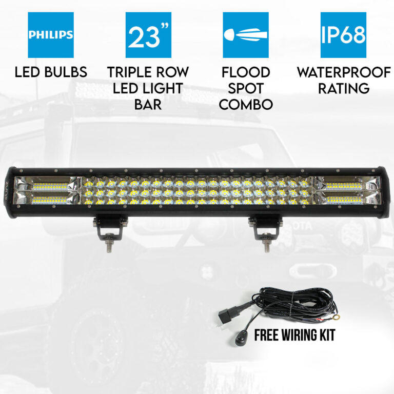 Elinz 23" inch LED Light Bar Work Driving Philips FLOOD SPOT COMBO Offroad 4WD 3 Rows