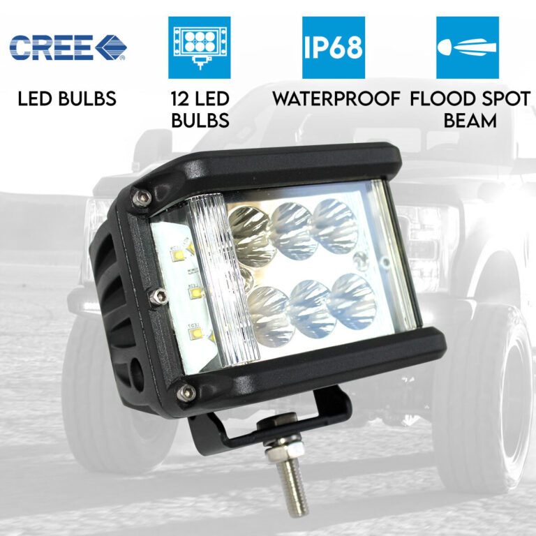 Elinz 60W LED Driving WorkLight CREE Flood Spot Beam 12V 24V Truck Lamp Light Offroad