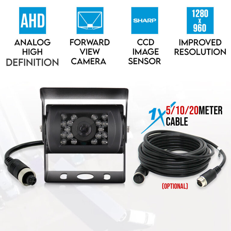Elinz AHD Reversing Camera 4PIN 12V24V CCD Night Vision Forward View Car Truck Caravan 120° View 768x768