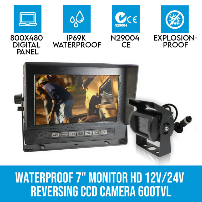 Elinz Waterproof 7 Inches Monitor HD 12V 24V Reversing CCD Camera Mining Vehicle Truck Caravan Boat 768x768