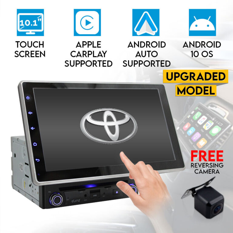 Elinz Toyota 10.1" In Dash Car DVD Player Double 2 DIN Android 10 WiFi GPS Head Unit Touch Screen