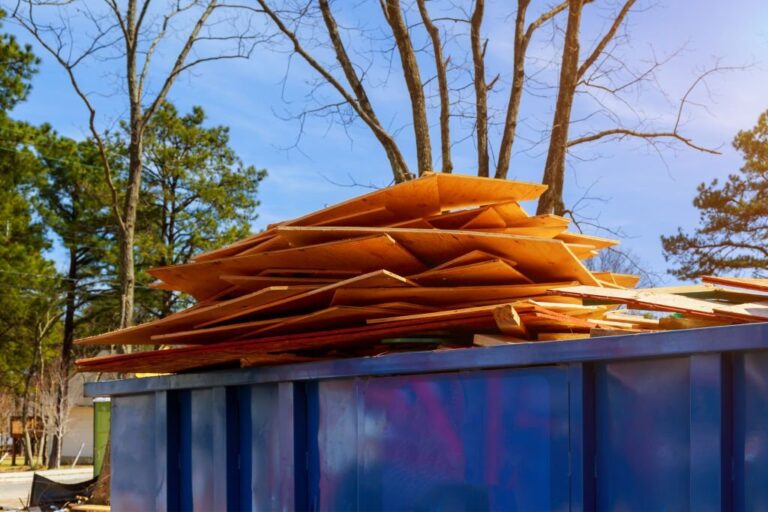 Old and used construction material in the new building construction work site 768x512