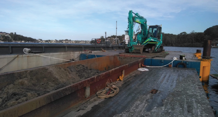 marine crane barges east coast marine contracting sydney